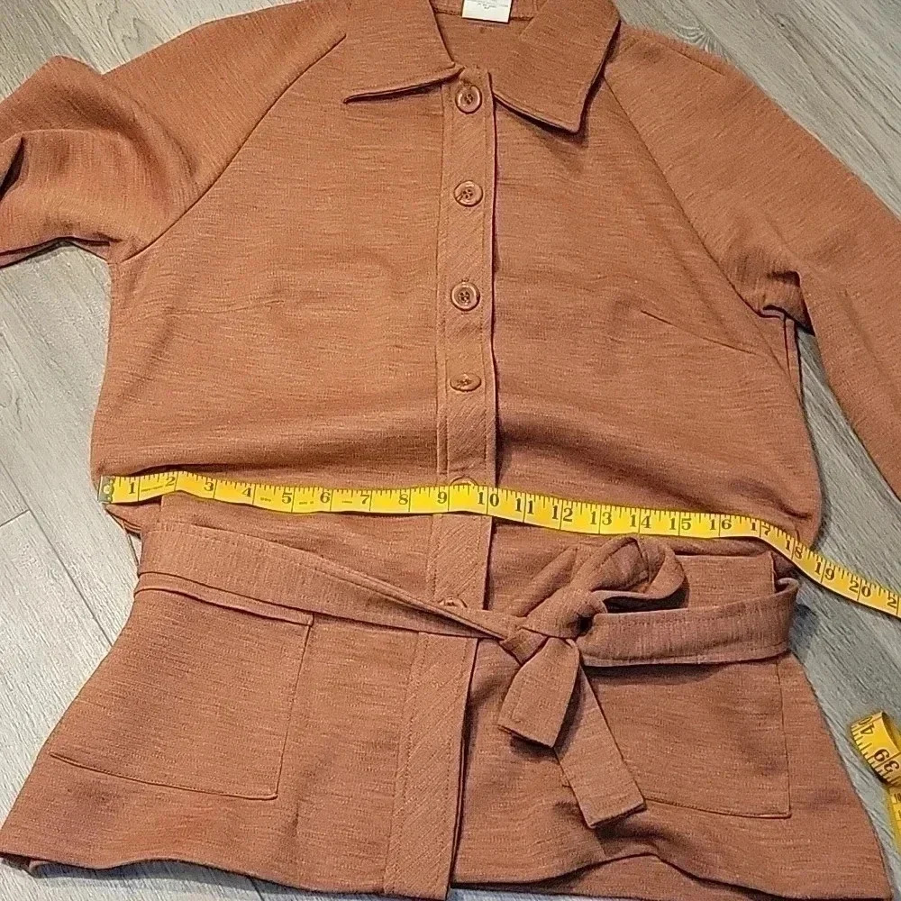 Vintage Sears Roebuck 80's Button Up Jacket Size 14 Light Rust - Picture 8 of 13